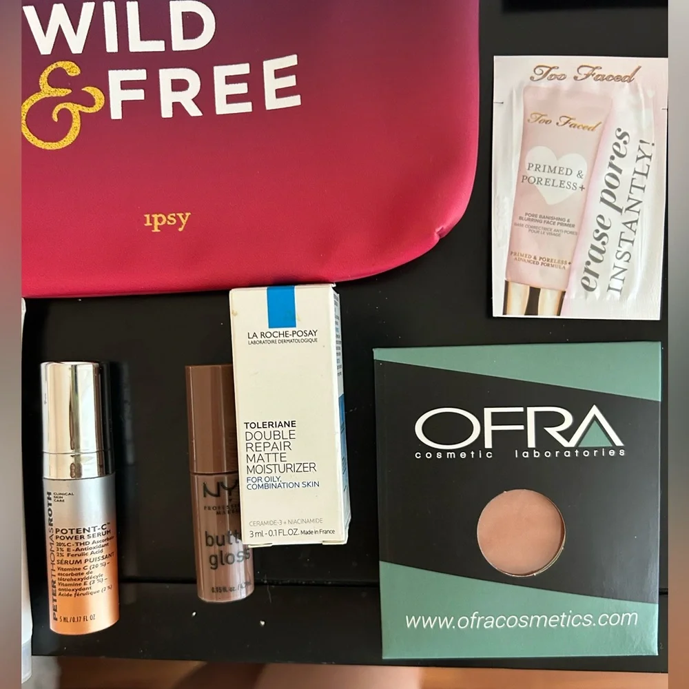 Ipsy makeup bag and makeup sample lot